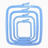 Plastic rectangular embroidery hoop with screw, Nurge.